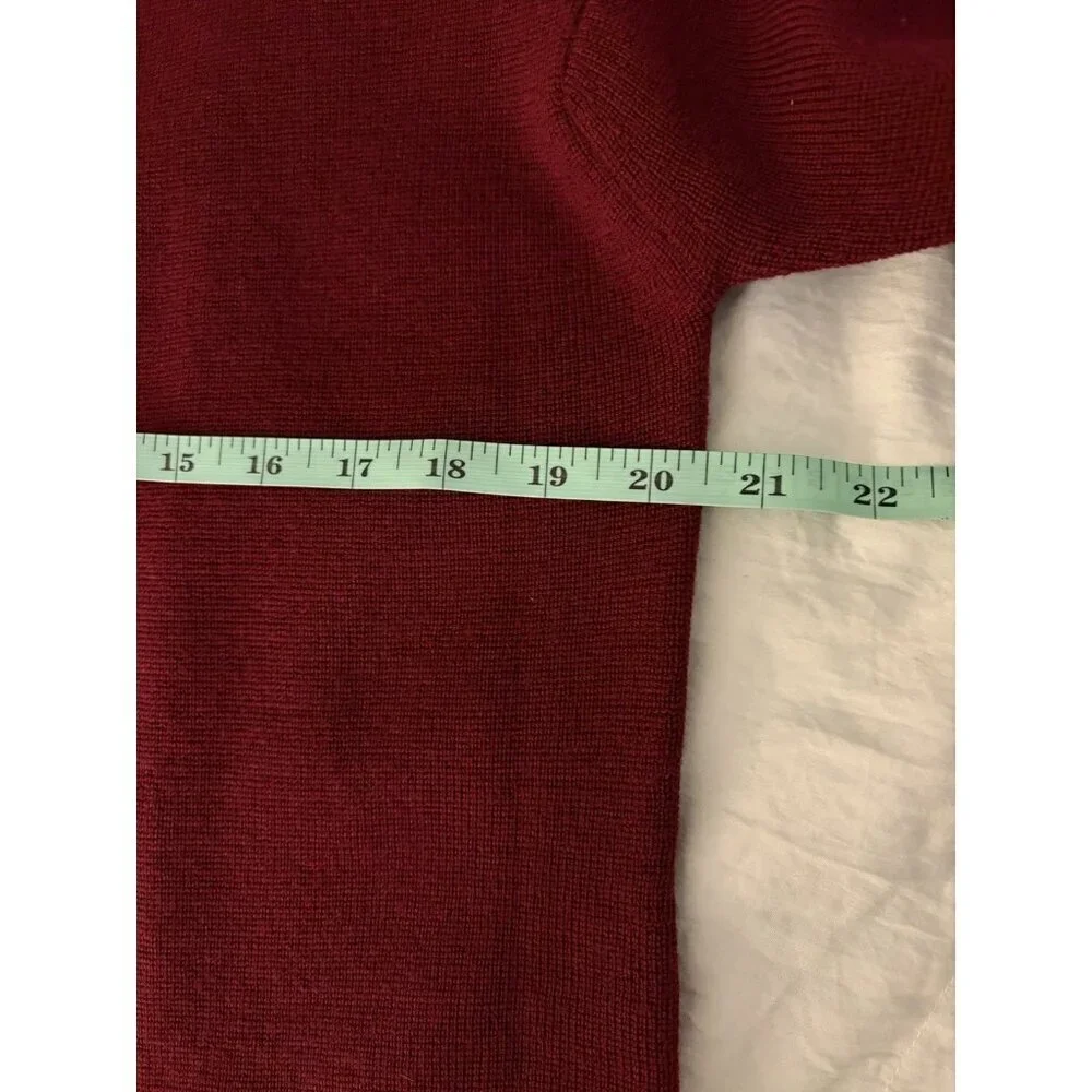 J.CREW Women’s Merino Wool Maroon Red Double Pocket Tunic Sweater Size XS